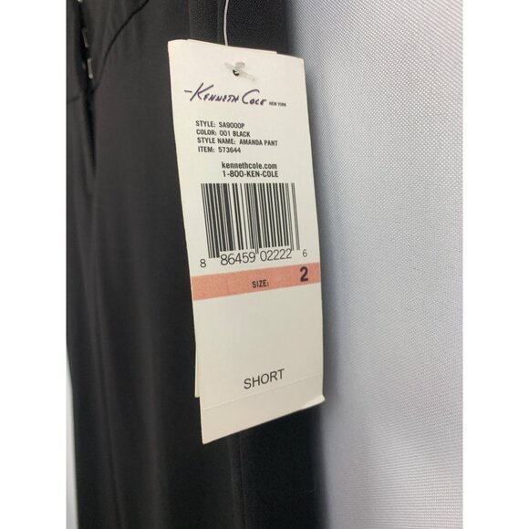 Kenneth Cole New York Womens Black Amanda Pant - Size 2 Short - Picture 2 of 7